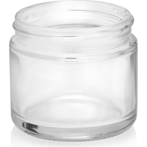 Barattolo in vetro trasparente per candele da 60 ml