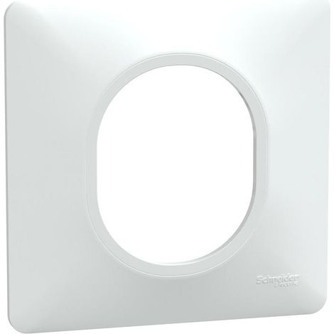 Schneider Electric S320702 Placa 1 Poste Ovalis Blanca