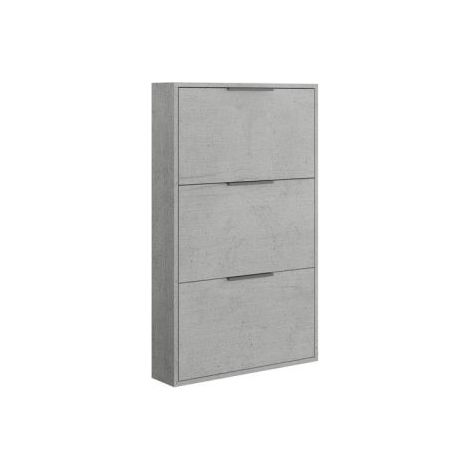 SCARPIERA 3 RIBALTE SLIM CM. 65X15X105 H CEMENTO