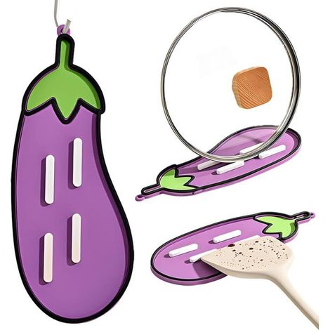 Support couvercle casserole avec repose cuillère, organisateur de couvercles pour cuisine, rangement pratique. (1/5)
