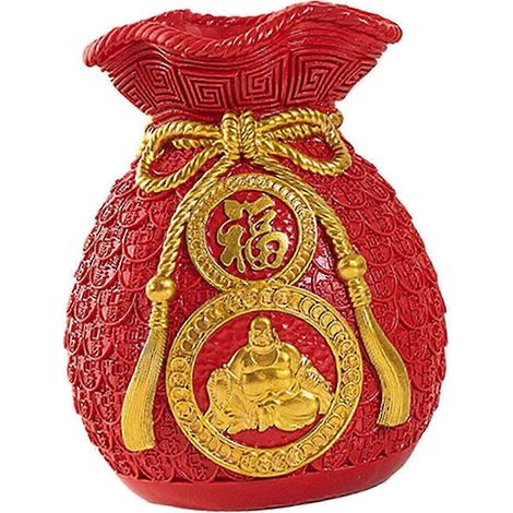 Sac à main Feng Shui pour la Fête du Printemps, vase décoratif, statuette de Bouddha, vase à fleurs artistique pour étagère de bureau ou restaurant-Style C (1/5)