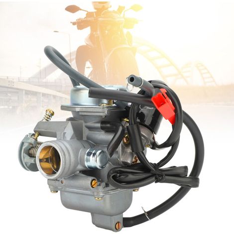 Carburateur Moto/Scooter/Quad Aluminium 32-43 mm avec Choke Électronique pour Moteur GY6 125-175cc (1/4)