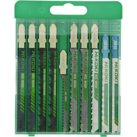 Set de 10 Hojas de sierra de calar para madera y metal HIKOKI (1/2)
