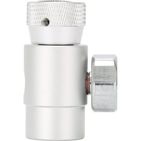 Adaptateur de Recharge CO2 pour Soda, Connecteur Régulateur de Gaz Argenté avec Manomètre 3000 psi