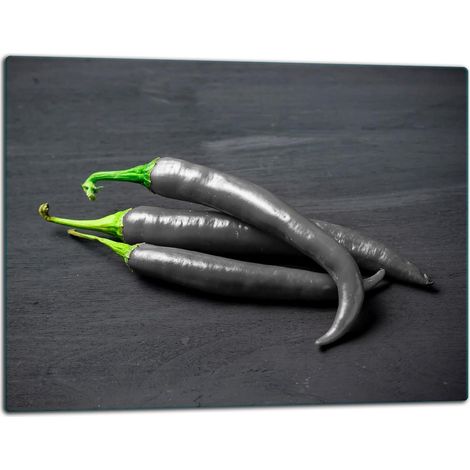 Planche à découper en verre 52x40 piment (1/5)