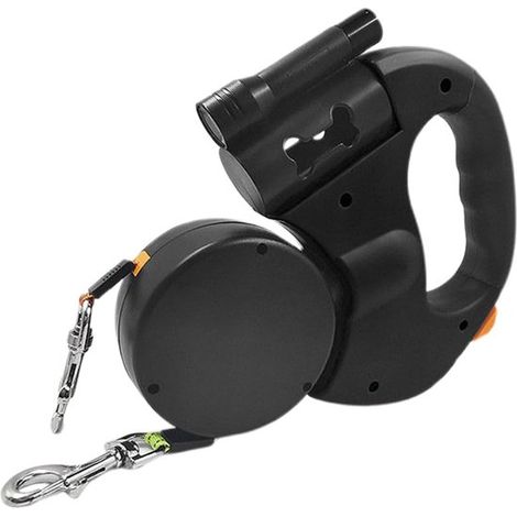 Doppelleine für Hunde – Zwei Hundeleinen – Gemeinsame Spaziergänge – 360°-Drehschutz – 3 Meter Länge – Schwarz (1/5)