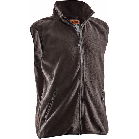 Gilet polaire JOBMAN 7501, marron, Taille XL