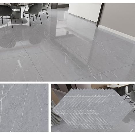 40 x Adhesive PVC Tiles 30 x 30 cm, Flooring 1.3 mm, Parquet Marble Adhesive Lino Roll for Living Room, Kitchen, Bedroom (1/5)