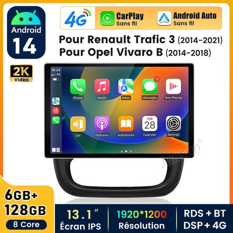 13 pouces Carplay Autoradio pour Renault Trafic 3 Android 6+128GB JUNSUN (1/5)