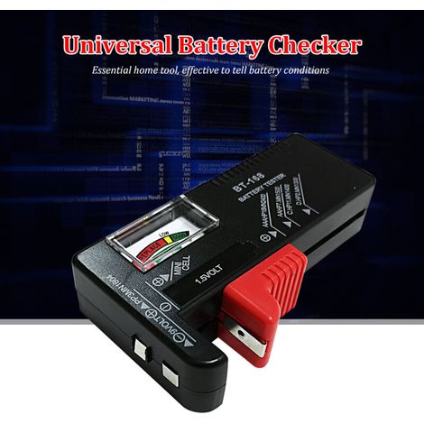 Battery Tester Checker Universal Monitor for AA AAA C D 9V 1.5V Button Cell Batteries Small Momeding Life Auvel Test Meter (1/5)