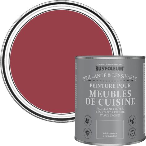 Peinture Rouge pour Meubles de Cuisine, Finition Brillante - Soho 750ml (1/5)
