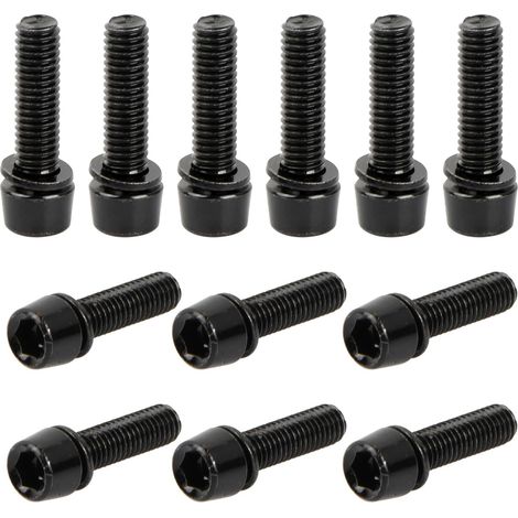 Vis M5 - Visserie Acier Inoxydable avec Joint Torique - Pour Plateau de Pédalier VTT et Route - Lot de 12 (1/5)