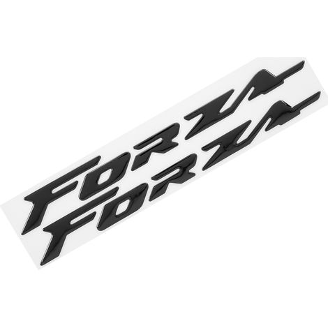 Paire d'autocollants d'emblème 3D pour carrosserie moto Honda FORZA 300 125 250 Noir (1/5)