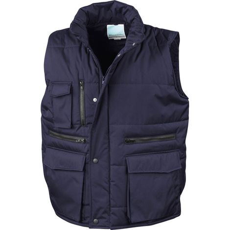 Gilet sans manches de travail matelassé Result Bleu Marine XL