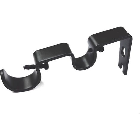 Lot de 3 supports de tringle à rideaux en fer, design universel, pour la décoration de chambre. (1/5)