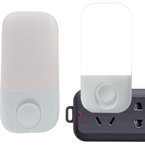 Veilleuse bébé avec capteur crépusculaire, marche/arrêt automatique, veilleuse bébé à brancher, veilleuse pour couloir, cuisine, blanc, 0,5 W, 4,5 x 9 cm XXW (1/4)