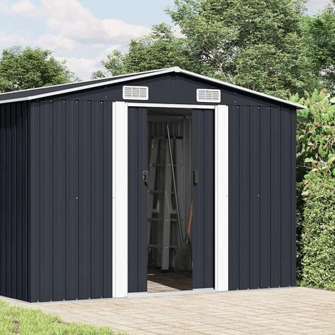 Maison Exclusive - Caseta de jardín metal antracita 257x392x181 c (1/5)
