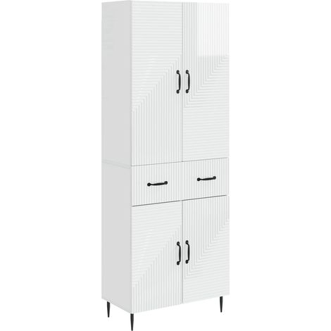 Schrankset 2 pcs Hochglanz Weiß 66 x 34,5 x 89,5 cm vidaXL (1/5)