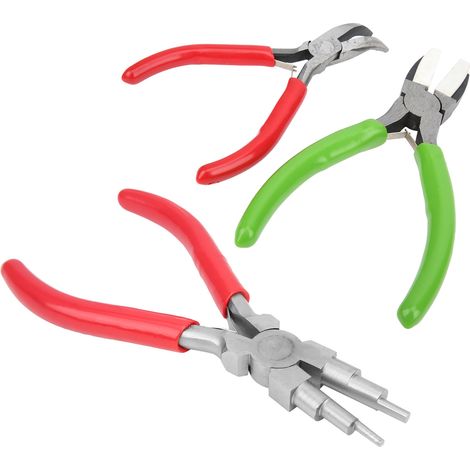 3-teiliges Set aus Bügelzangen, Nylon-Flachzangen, Mini-Schmuckherstellungswerkzeugen (1/5)