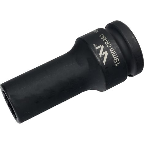 Schlagschrauber-Stecknuss 3/4" zwölfkantig aus CrMo-Stahl 19 mm sehr lang D90 schlank Waryński (1/3)