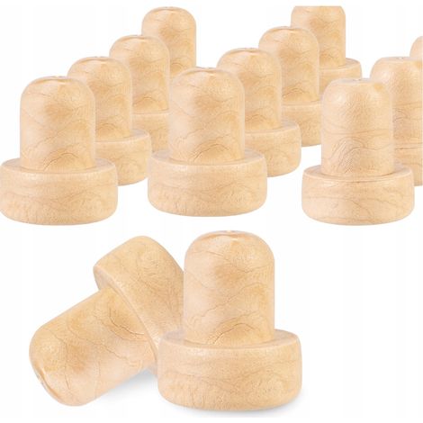 50 tapones sintéticos de maíz con forma de hongo para botellas de vino, 17,5 mm.