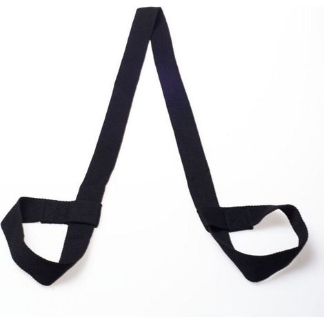 Sangle de yoga élastique bidirectionnelle en coton naturel – Lot de 1, 250 cm × 2,5 cm, idéale pour étirements et renforcement