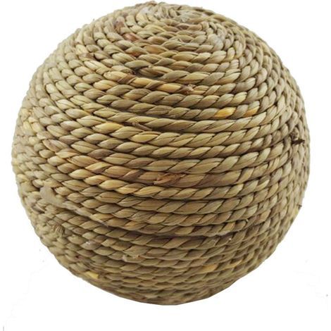 Balle en osier naturel pour petits animaux, lapin, cochon d'Inde, boules à mâcher pour petits animaux, jouets à mâcher, balles en rotin, jouets pour soins dentaires, jouets d' pour lapins, (1/5)