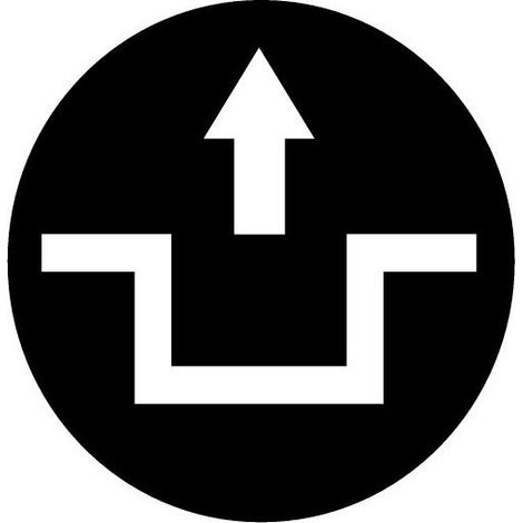 Étiquette bouton ' coup de poing ' noir déverrouiller le symbole EATON M22-XDP-S-X12