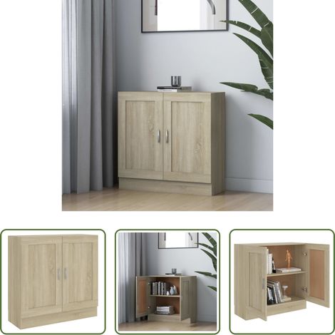 Bücherregal - Bücherschrank Sonoma-Eiche 82,5x30,5x80 cm Holzwerkstoff (1/5)