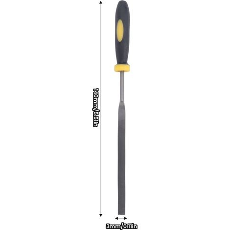 Jeu de 5 limes diamantées techniques professionnelles 3 x 140 mm pour la découpe du métal et du verre.-AquaForge (1/5)