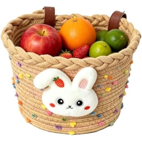 Panier de vélo en osier - Panier avant pour vélo - Rangement pour (1/5)