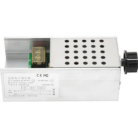 Régulateur de tension électrique SCR 6000 W AC 220 V avec variateur de vitesse et contrôleur de température (1/5)