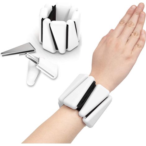 White 1pair Wrist Weights Sets for Women, Ankle Weights for Men, Hand Weights Sets for Women, Adjust (1/5)