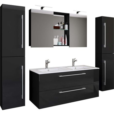 Meuble bogue, lavage Budasi H. 150 x L. 178 x P. 46 cm Noir (1/3)