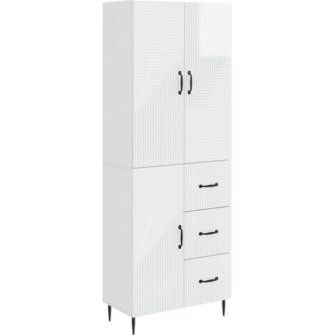 Schrankset 2 pcs Hochglanz Weiß 66 x 34,5 x 89,5 cm vidaXL (1/5)
