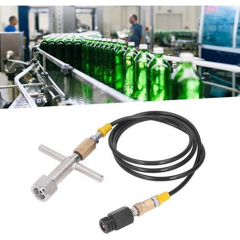 Tuyau de raccordement pour eau gazeuse amélioré et facile à manipuler, adaptateur de remplissage de bouteille de CO2, tuyau haute pression pour raccords de réservoir d'eau gazeuse CGA320 à TR21-4 (1/5)