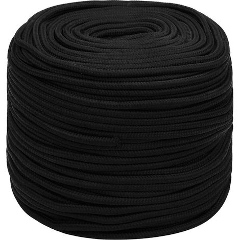 Maison Exclusive - Arbeitsseil Schwarz 6 mm 50 m Polyester (1/5)