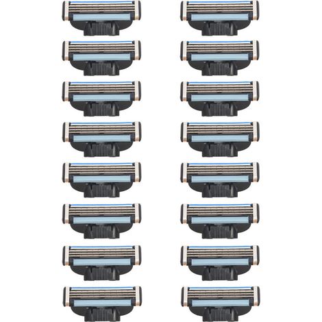 rasoir electriques hommes-Rasoir manuel pour homme — Cartouche à 3 lames universelle et manche,16 lames — [3 couches]