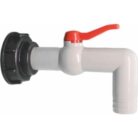 1 Raccord plastique, filetage 60mm, adaptateur IBC, sortie 32mm, pour réservoir jardin (1/5)