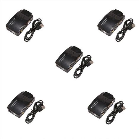 Adaptateur AV vers VGA, convertisseur VGA, convertisseur composite PC, boîtier de commutation (1/5)