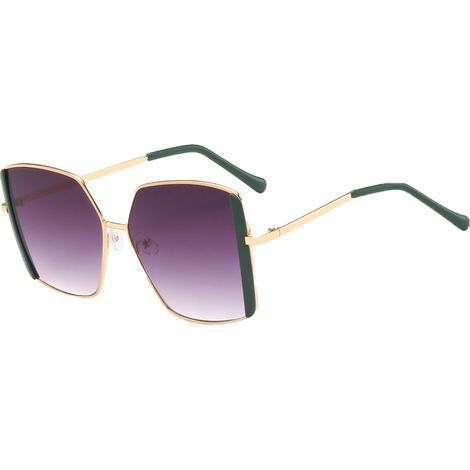 par de gafas de sol, montura resistente de resina y metal, almohadillas nasales de silicona, patillas curvas, lentes polarizadas, para uso diario. (1/5)