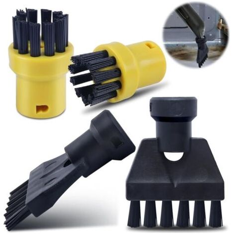 4 Pcs Brosses Accessoire Nettoyeur Vapeur pour Karcher SC1 SC2 SC3 SC4 SC5, Brosses à Joints Kärcher pour la Cuisine, Les Meubles, la Salle de Bain, Les Tapis (1/4)