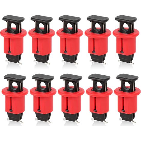Verrouillage De Disjoncteur Miniature,10 Pièces Verrous De Disjoncteur Miniatures,Bloque Disjoncteur Miniature,Miniature Cadenas Disjoncteur Pour L'isolation Electrique,Des Fusibles (1/5)