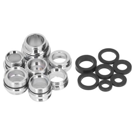 Kit d'adaptateur de robinet 7 pièces, joint mâle femelle en laiton pour tuyau d'arrosage, évier de cuisine, filtre à eau, tuyau standard (1/5)