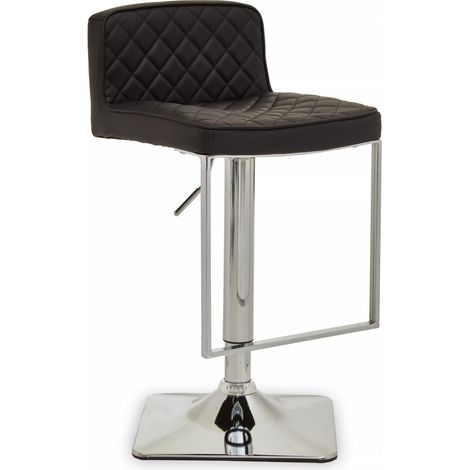 Premier Housewares Baina Black And Gold Bar Stool With Square Base (1/5)