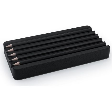 Organiseur rectangulaire pour stylos en chêne noir (1/2)