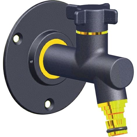 Robinet de jardin antigel OSLO vertical Mâle 1/2" (15/21) avec son applique PER à sertir Ø12 - Anthracite - Anquier
