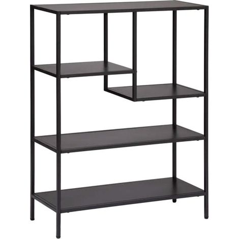 Étagère Bibliothèque 4 Niveaux "Gota" 100cm Noir (1/3)