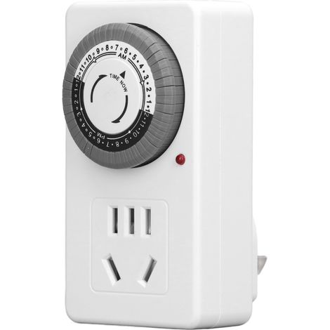 Interrupteur horaire numérique FRK5 24h prise programmable standard australien 250V AC convertisseur minuterie cyclique (1/5)