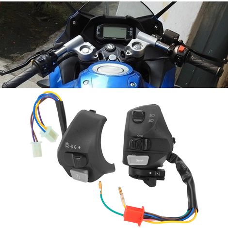 Interrupteur de commande universel de 22 mm pour guidon de moto, destiné à la modification de voitures. (1/5)